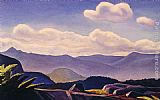 Rockwell Kent Canvas Paintings - Mountain Landscape